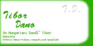 tibor dano business card